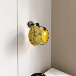 Emibig Vägglampa Motif Stål Svart | Passande för 1x E27 - Max 15W