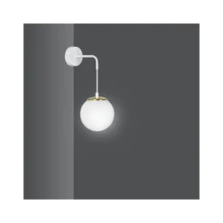 Emibig Vägglampa Ognis Stål Vit | Passande för 1x E27 - Max 10W