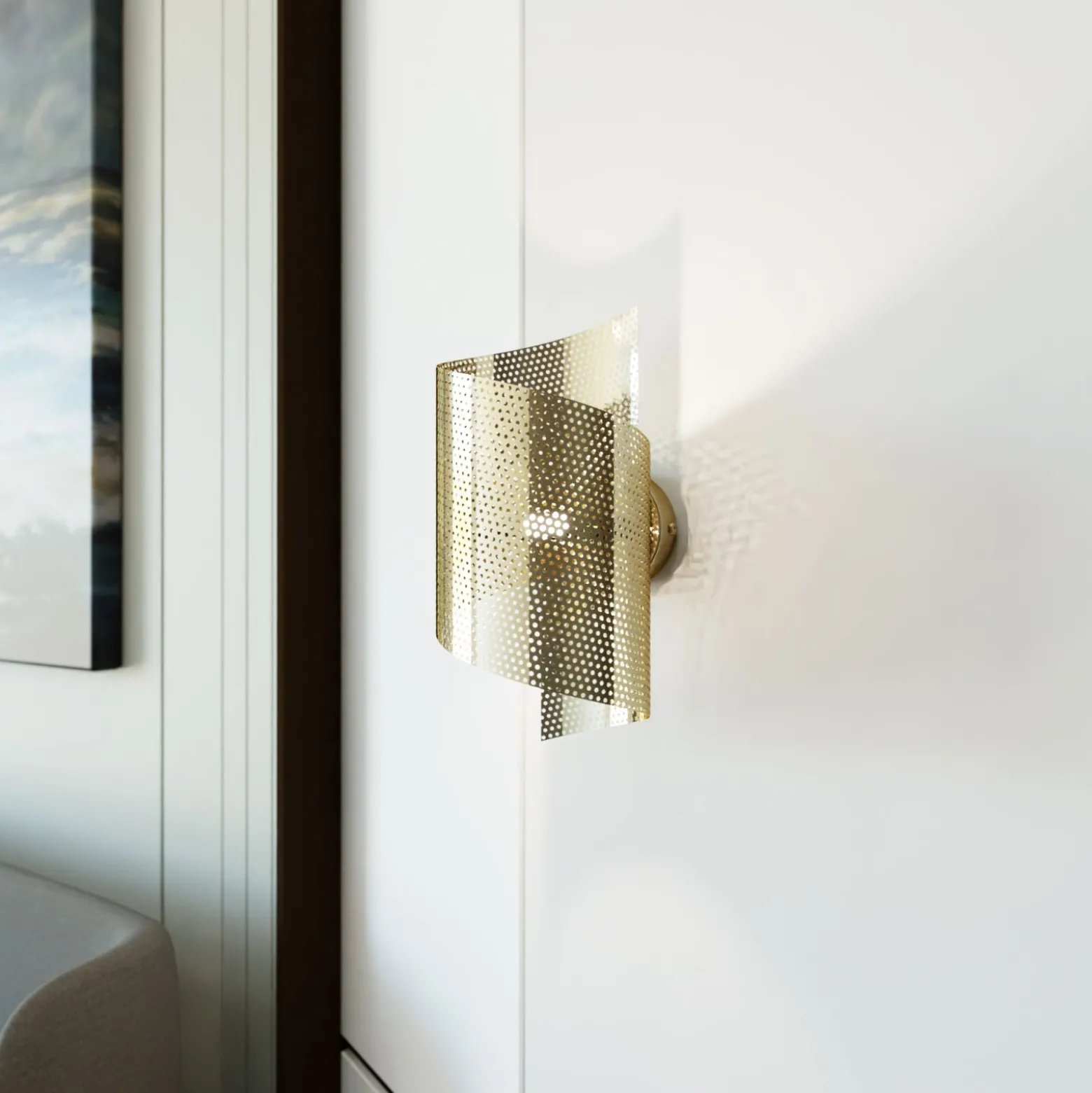 Emibig Vägglampa Spiral Stål Guld | Passande för 1x G9 - Max 8W