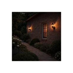 Flerpack 4x D'Lite Vägglampa Helora Svart | IP44 - Passande för 1x E27