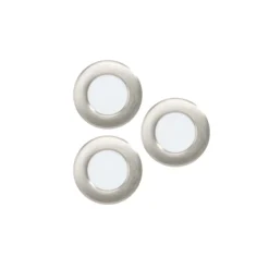 Flerpack 3x Eglo Infälld Spot Fueva 6 Plast Satin Nickel 11.1W 1350lm - 827-840-865 CCT