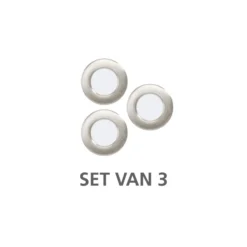 Flerpack 3x Eglo Infälld Spot Fueva 6 Plast Satin Nickel 11.1W 1350lm - 827-840-865 CCT