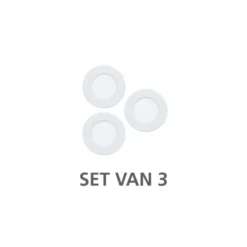 Flerpack 3x Eglo Infälld Spot Fueva 6 Plast Vit 11.1W 1350lm - 827-840-865 CCT