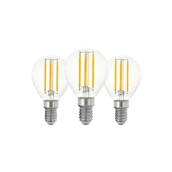 Flerpack 3x Eglo LED Boll E14 Filament Klar 21W 806lm - 827 Extra Varm Vit | Ersättare 60W