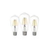 Flerpack 3x Eglo LED Edison E27 Filament Klar 12W 470lm - 827 Extra Varm Vit | Ersättare 40W