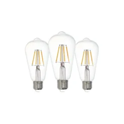 Flerpack 3x Eglo LED Edison E27 Filament Klar 12W 470lm - 827 Extra Varm Vit | Ersättare 40W