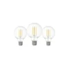 Flerpack 3x Eglo LED Globe E27 Filament Klar 12W 470lm - 827 Extra Varm Vit | Ersättare 40W
