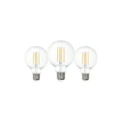 Flerpack 3x Eglo LED Globe E27 Filament Klar 12W 470lm - 827 Extra Varm Vit | Ersättare 40W