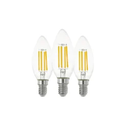 Flerpack 3x Eglo LED Kronljus E14 Filament Klar 21W 806lm - 827 Extra Varm Vit | Ersättare 60W