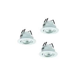 Flerpack 3x Eglo LED Spot Saliceto-Z Aluminium Vit 4.7W 440lm - 827-865 Justerbar Vit + RGB | 88mm - Utskärning 68mm - IP20 - Zigbee Dimbar