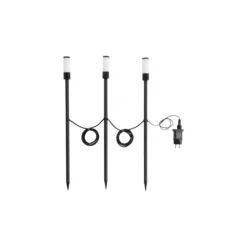 Flerpack 3x Eglo Spik Ljus Zancaro Aluminium Svart 1W 130lm - 830 Varm Vit | IP44