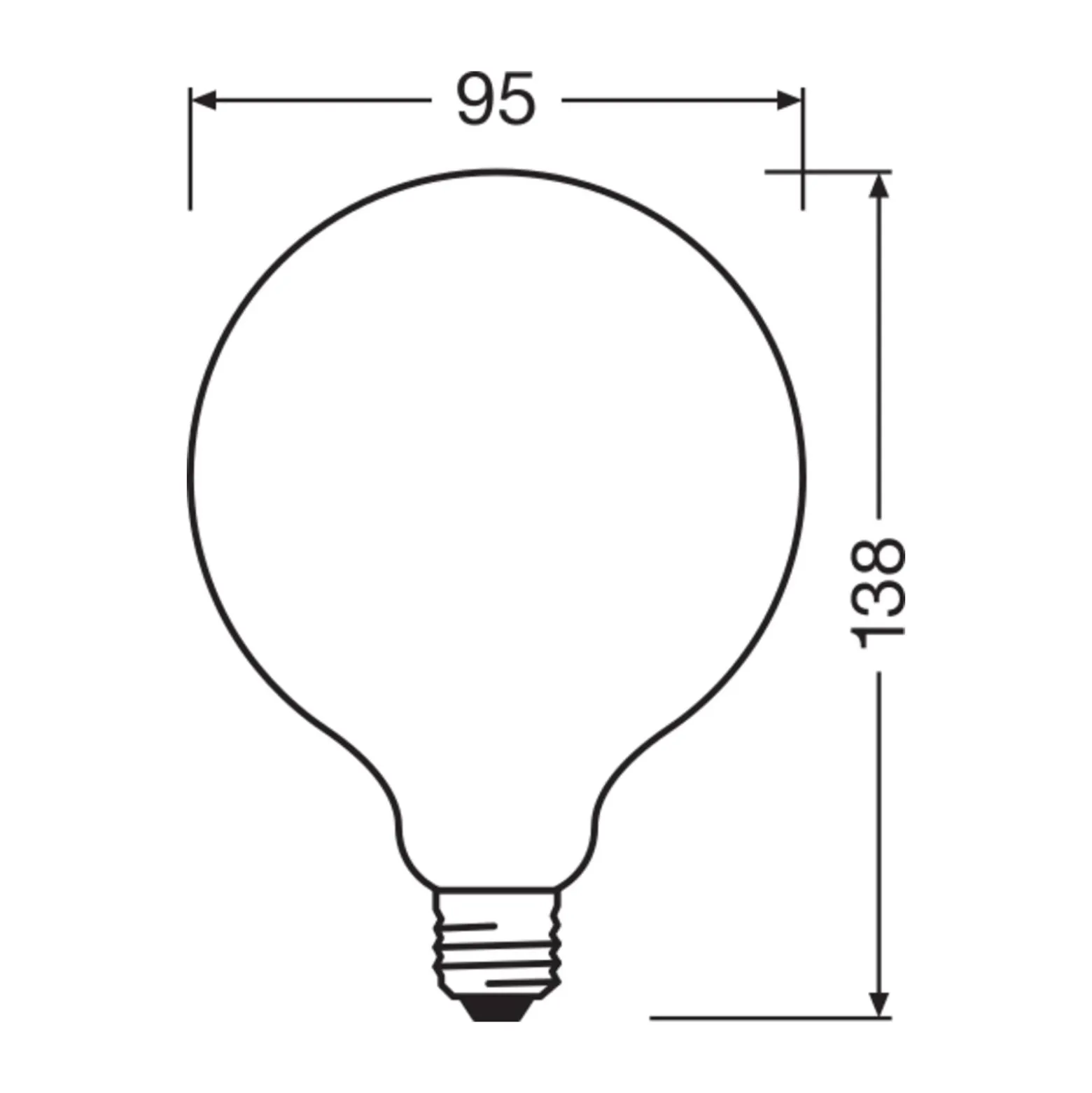 Flerpack 6x Ledvance LED Classic E27 Globe Matt 11W 1521lm - 827 Extra Varm Vit | Dimbar - Ersättare 100W