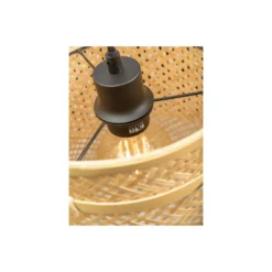 Good&Mojo Golvlampa Bhutan Bambu Svart L | Passande för 1x E27