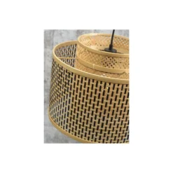 Good&Mojo Golvlampa Bhutan Bambu Svart S | Passande för 1x E27