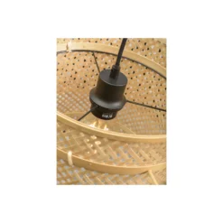 Good&Mojo Golvlampa Bhutan Bambu Svart S | Passande för 1x E27