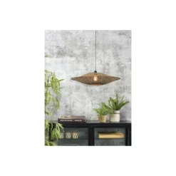 Good&Mojo Pendellampa Bali Bambu Svart L | Passande för 1x E27