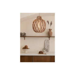 Good&Mojo Pendellampa Mendoza Bambu Burgundy L | Passande för 1x E27