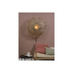 Good&Mojo Vägglampa Bali Bambu Svart L | Passande för 1x E27