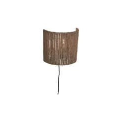 Good&Mojo Vägglampa Iguazu Jute Brun S | Passande för 1x E27