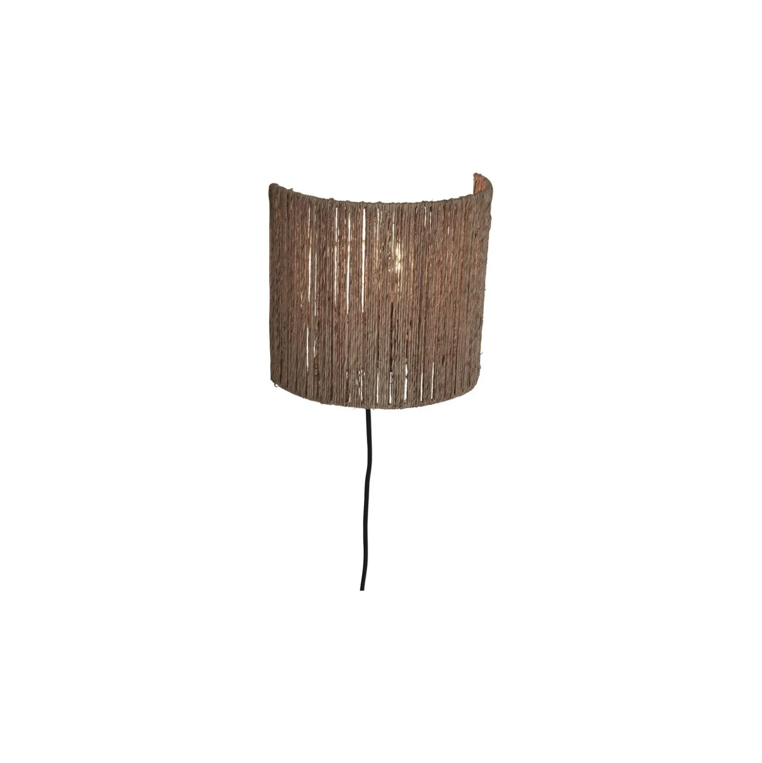 Good&Mojo Vägglampa Iguazu Jute Brun S | Passande för 1x E27