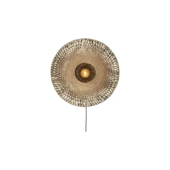 Good&Mojo Vägglampa Kalimantan Bambu Svart S | Passande för 1x E27