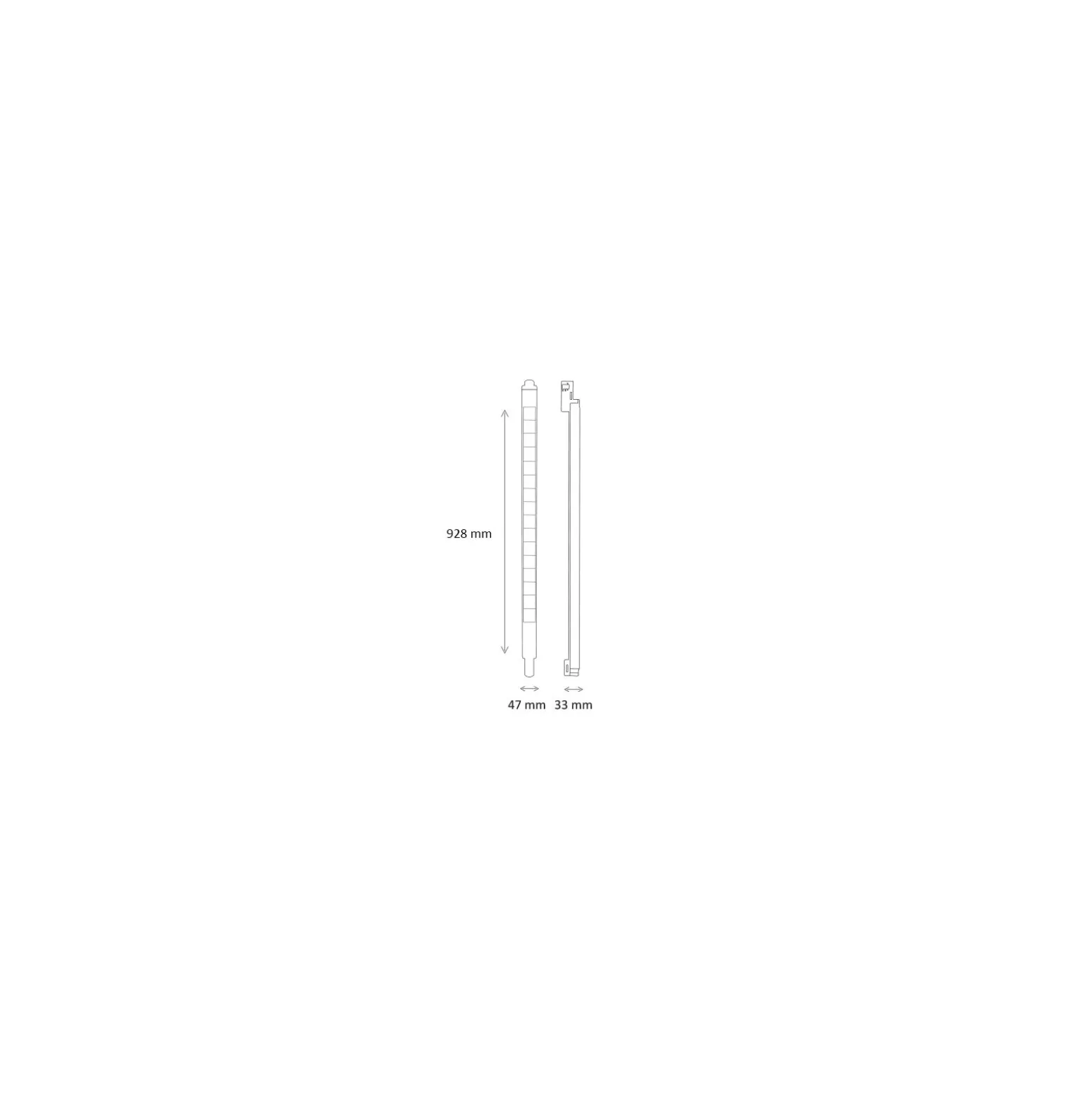 Interlight LED-skenbelysning Orion Svart 55W 5600lm 80D - 840 Kallvit