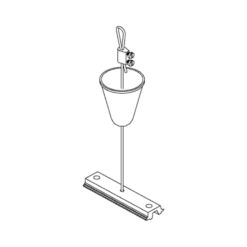 Ivela 7606-06-30 Oph.set 2m Verst.plaat 60mm zwart inclusief verstelbus