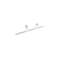Komplett set 1-Fas Rail L 2 x 2 Meter Vit | incl. 9x Spot + GU10 2700K 3W Dimbar + Ändkåpa, Strömkontakt och L -Anslutningsstycke