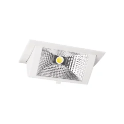 LED Downlight Wallwasher Wally Medium Vit 27W 3850lm 78x100D - 840 Kallvit - 238x145mm