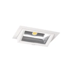 LED Downlight Wallwasher Wally Maxi Vit 46W 6400lm 70x75D - 840 Kallvit - 238x145mm
