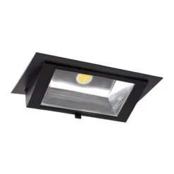 LED Downlight Wallwasher Wally Maxi Svart 46W 6050lm 70x75D - 830 Varm Vit - 238x145mm