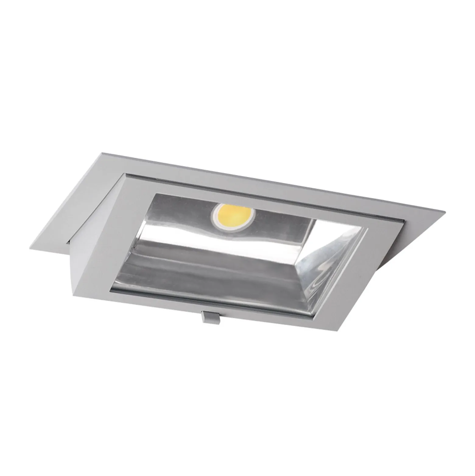 LED Downlight Wallwasher Wally Maxi Grå 46W 6400lm 70x75D - 840 Kallvit - 238x145mm