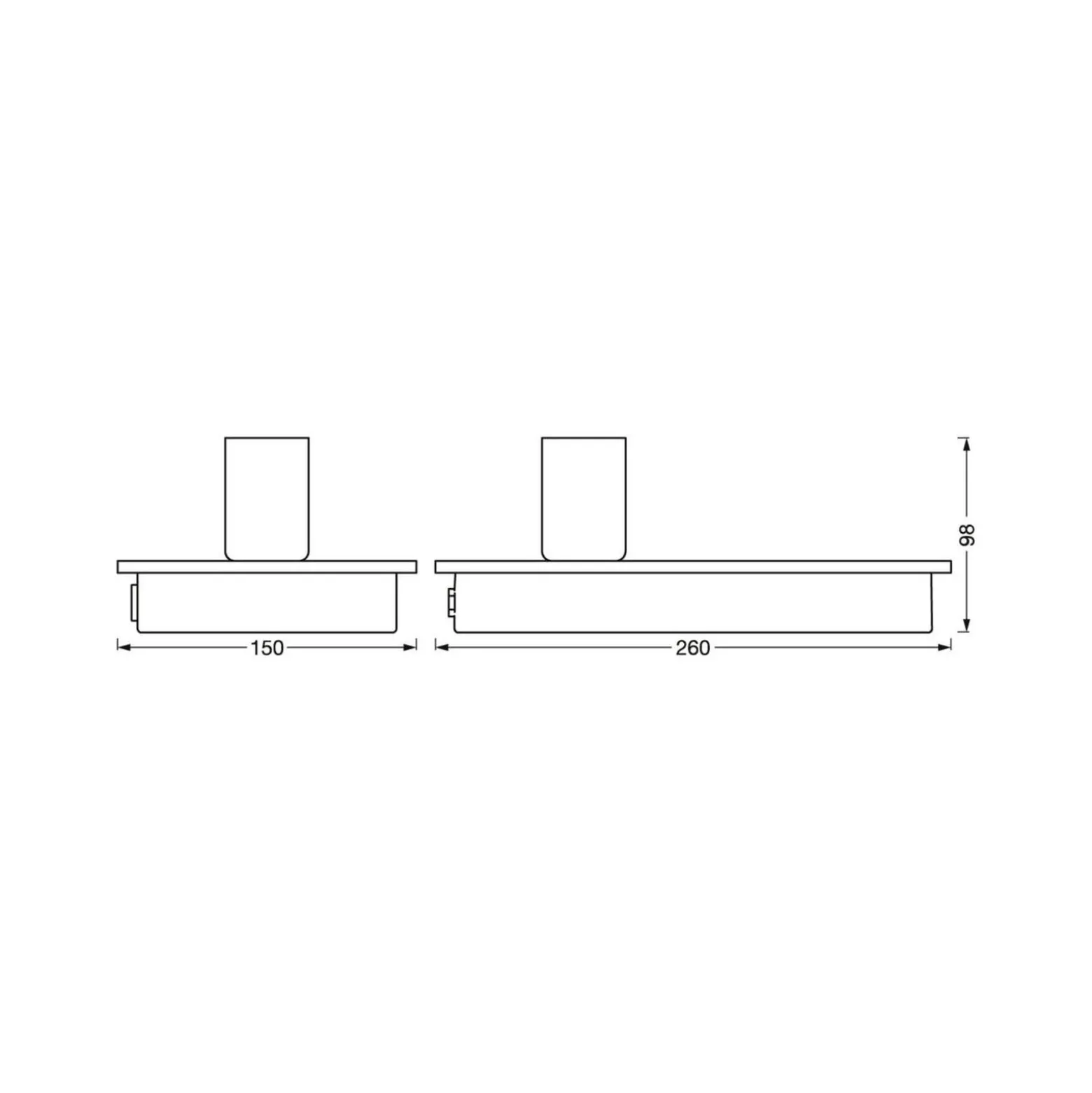 Ledvance Bordslampa Decor Trä/Svart | Passande för 1xE27 - Touch/3-Stegs Dimbar