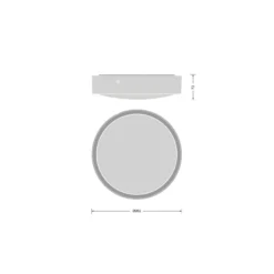 Ledvance Bulkhead Runda Nöd UV-Resistant Svart 12W 1230lm - 840 Kallvit | IP65