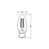 Ledvance Classic LED B22 Kronljus Filament Klar 3.4W 470lm - 827 Extra Varm Vit | Ersättare 40W