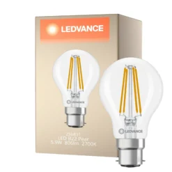 Ledvance Classic LED B22 Päron Filament Klar 5.9W 806lm - 827 Extra Varm Vit | Ersättare 60W