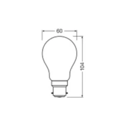 Ledvance Classic LED B22 Päron Matt 5.9W 806lm - 827 Extra Varm Vit | Dimbar - Ersättare 60W
