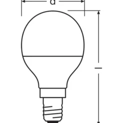 Ledvance Classic LED E14 Boll Matt 4.9W 470lm - 840 Kallvit | Ersättare 40W