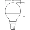 Ledvance Classic LED E14 Boll Matt 4.9W 470lm - 827 Extra Varm Vit | Ersättare 40W