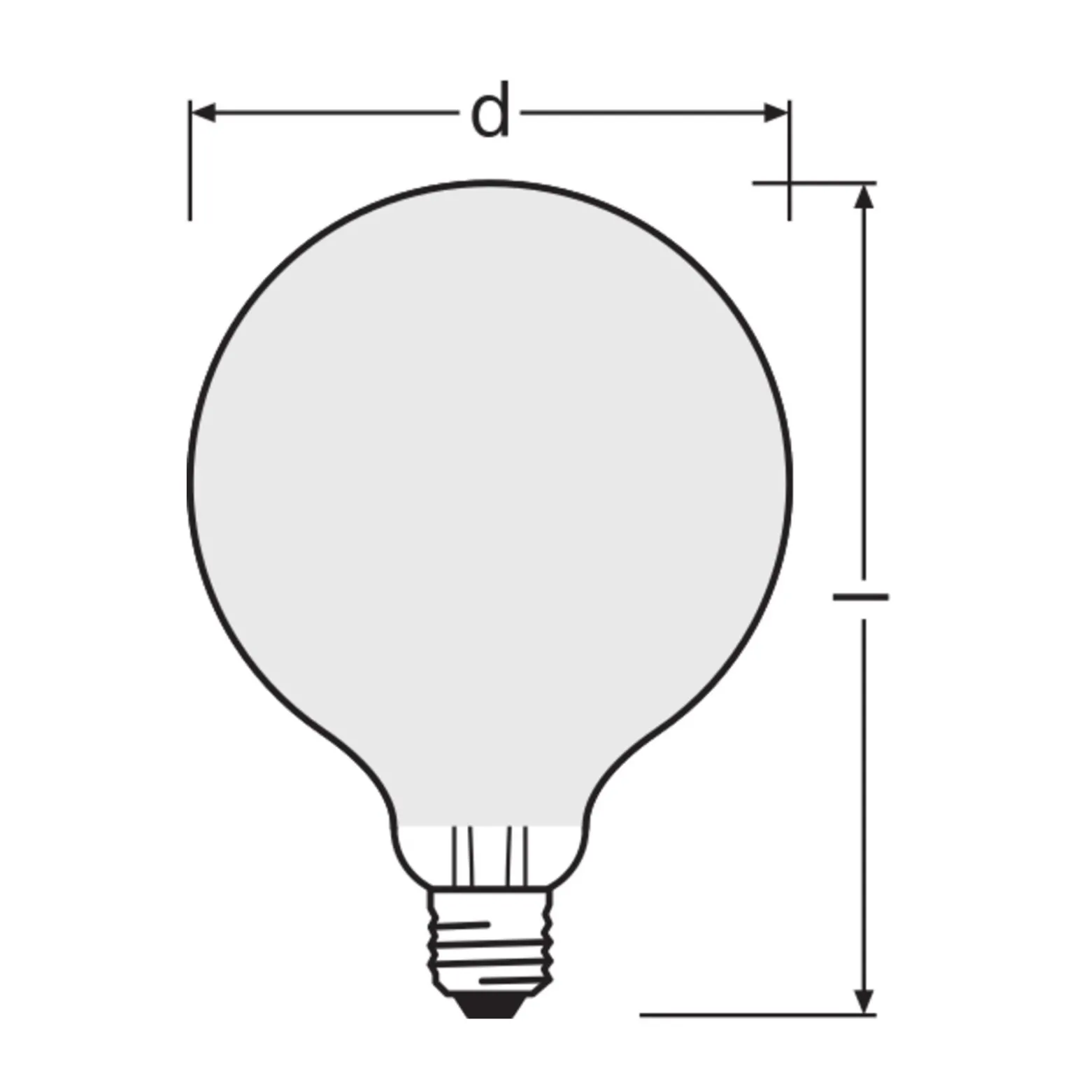 Ledvance Classic LED E27 Globe Filament Matt 11W 1521lm - 827 Extra Varm Vit | Ersättare 100W