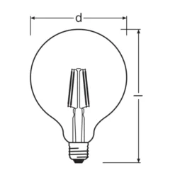 Ledvance Classic LED E27 Globe Filament Klar 4W 470lm - 827 Extra Varm Vit | Ersättare 40W