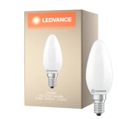 Ledvance Classic LED E14 Kronljus Matt 3.4W 470lm - 827 Extra Varm Vit | Ersättare 40W