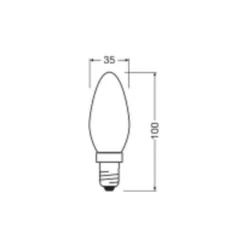 Ledvance Classic LED E14 Kronljus Matt 1.8W 250lm - 827 Extra Varm Vit | Ersättare 25W