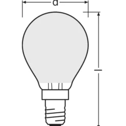 Ledvance Classic LED E14 Päron Filament Matt 2.5W 250lm - 827 Extra Varm Vit | Ersättare 25W