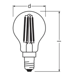 Ledvance Classic LED E14 Päron Filament Klar 3.4W 470lm - 940 Cool white | Bästa färgåtergivning - Dimbar - Ersättare 40W