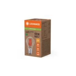 Ledvance Classic LED E27 Päron Filament Klar 7.2W 1521lm - 827 Extra Varm Vit | Dimbar - Ersättare 100W
