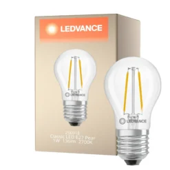 Ledvance Classic LED E27 Päron Filament Klar 1W 136lm - 827 Extra Varm Vit | Ersättare 15W