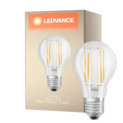 Ledvance Classic LED E27 Päron Filament Klar 7.5W 1055lm - 827 Extra Varm Vit | Dimbar - Ersättare 75W