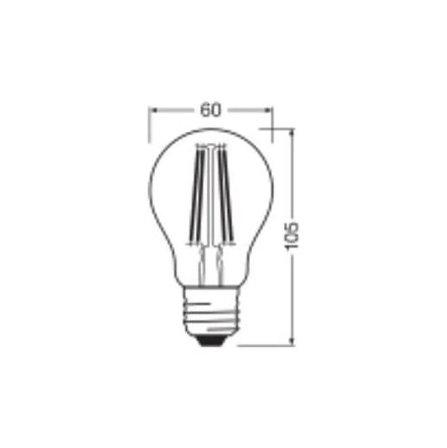 Ledvance Classic LED E27 Päron Filament Klar 5.9W 806lm - 840 Kallvit| Ersättare 60W