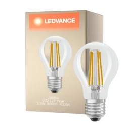 Ledvance Classic LED E27 Päron Filament Klar 5.9W 806lm - 840 Kallvit| Ersättare 60W